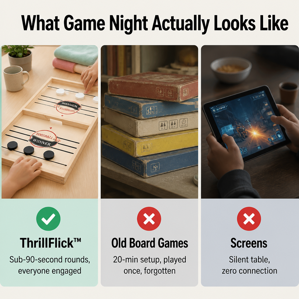 ThrillFlick™ — Pull, Flick, and Watch the Whole Family Forget Their Phones