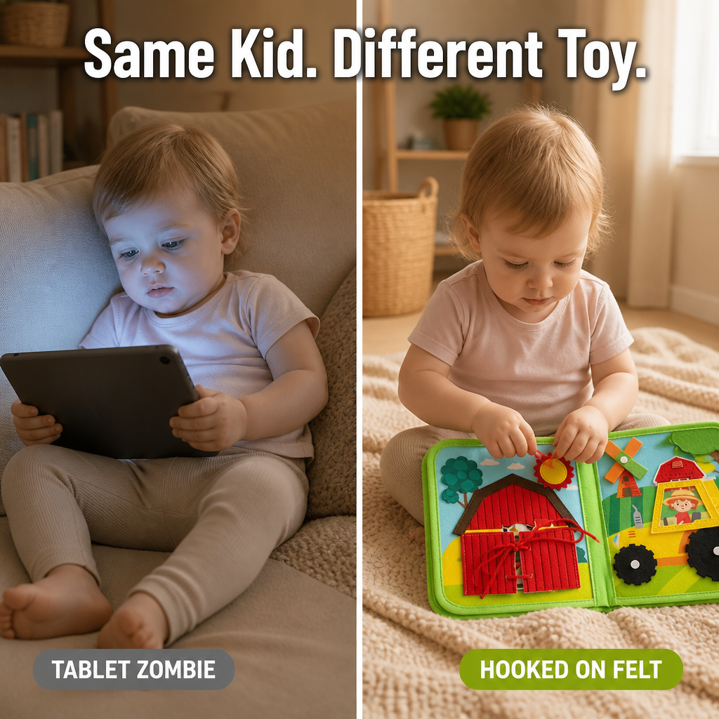 FarmTales™ — Calm Restless Toddlers With Felt Farm Pages They Can't Put Down