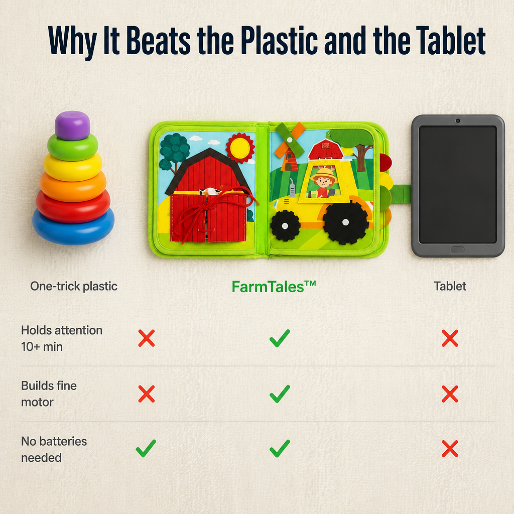 FarmTales™ — Calm Restless Toddlers With Felt Farm Pages They Can't Put Down
