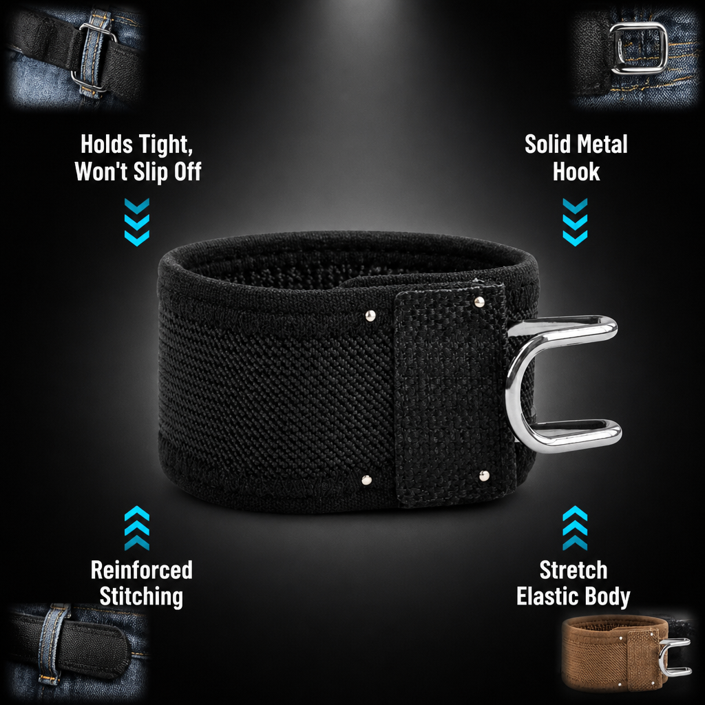 SylvaFlex™ – Buckle-Free Elastic Belt with Hidden Hook Closure
