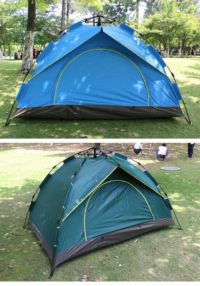 Waterproof Pop-Up Tent for Camping - Green Instant Setup