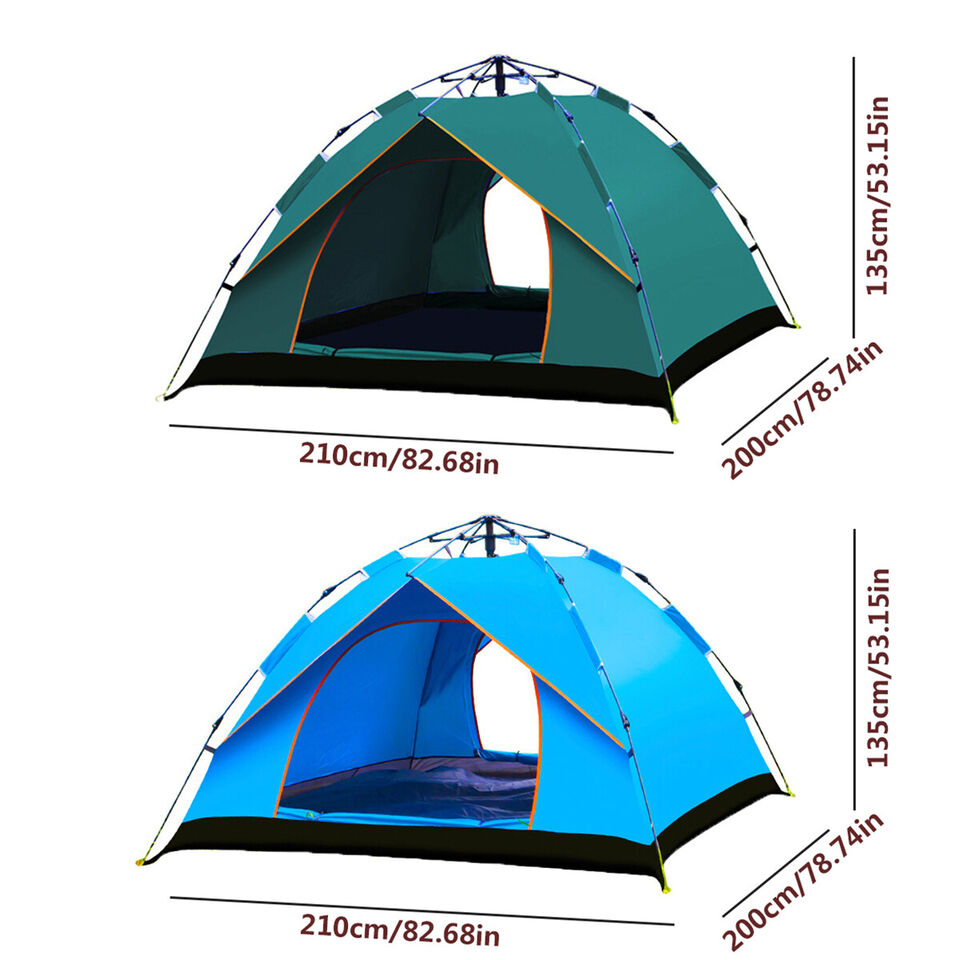 Waterproof Pop-Up Tent for Camping - Green Instant Setup