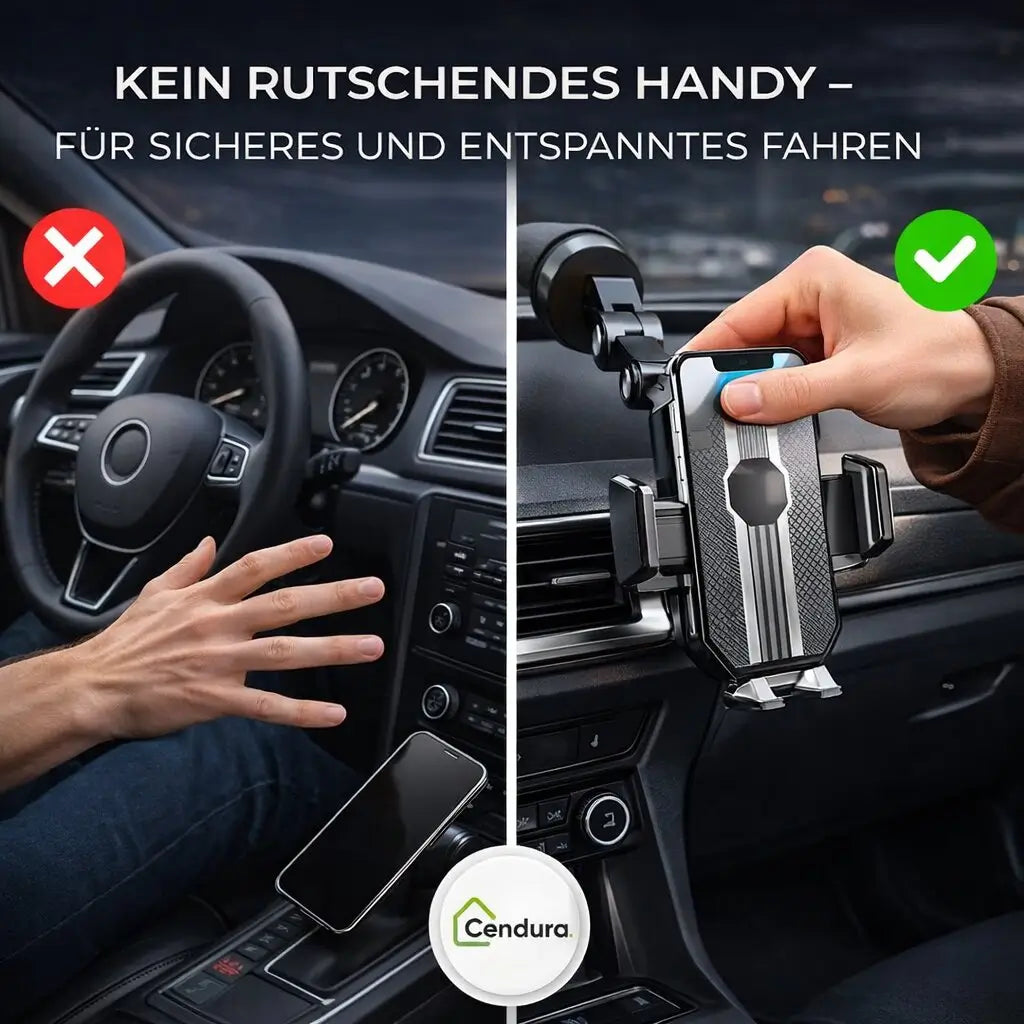 Car Phone Mount with Suction Cup & 360° Rotation