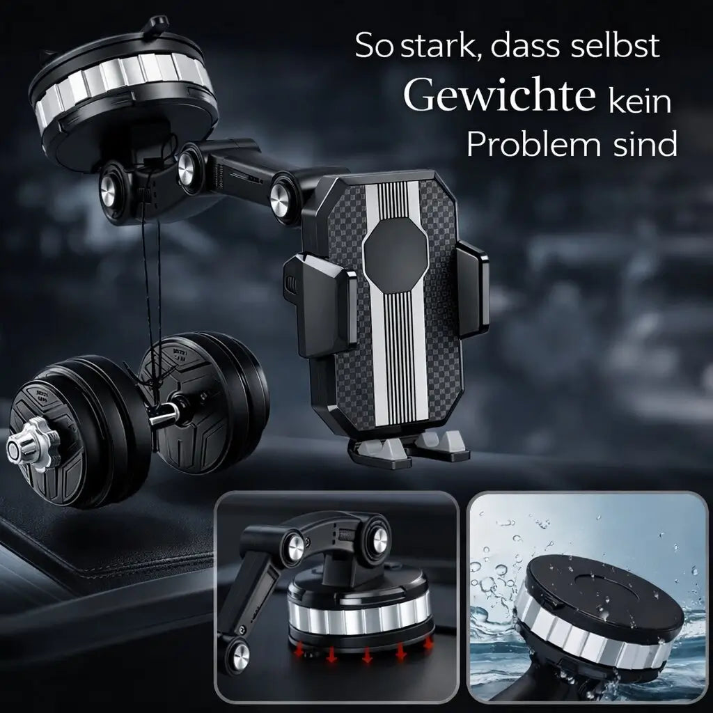 Car Phone Mount with Suction Cup & 360° Rotation