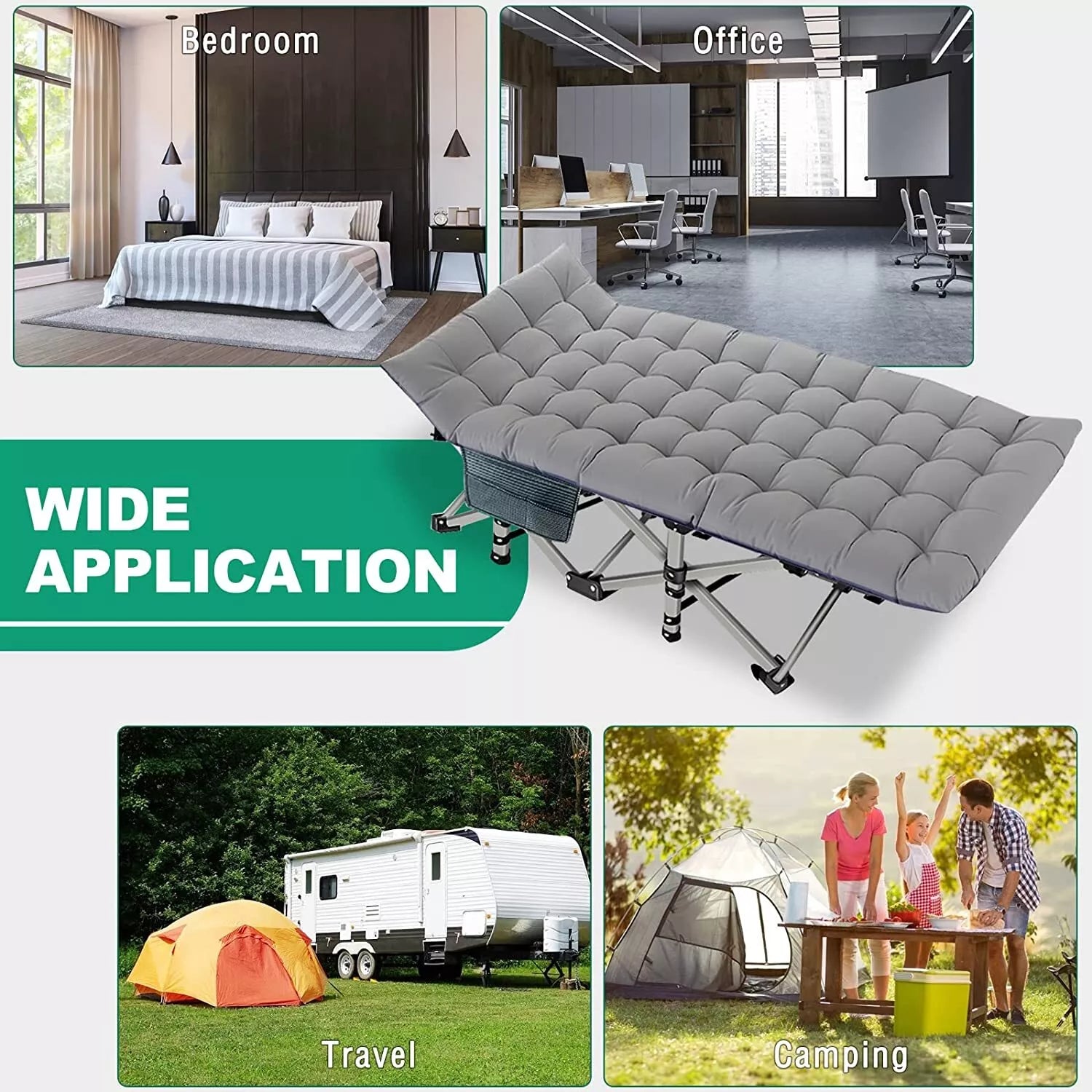 Sturdy Outdoor Folding Camping Bed – Portable Heavy-Duty Design