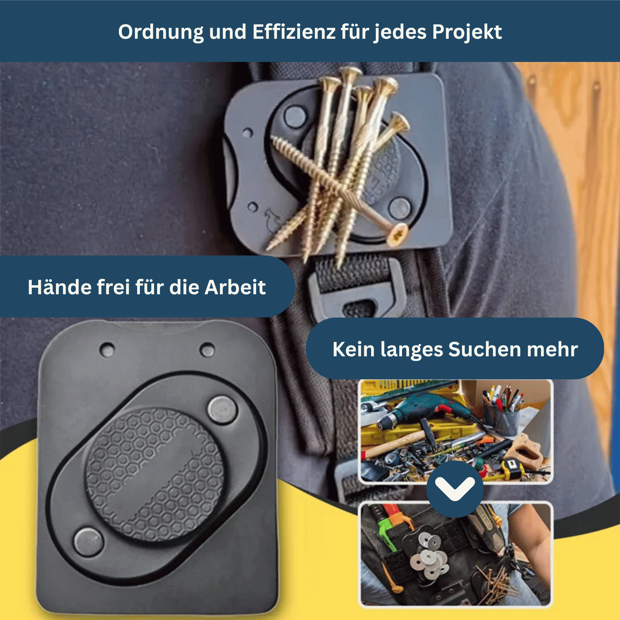 Tool Holder with Magnetic Wall Mount