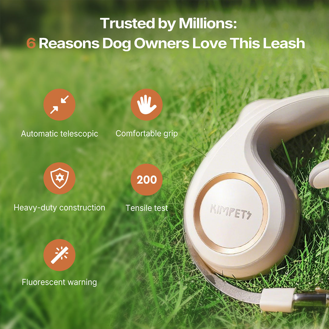 Durable Dog Leash with Retractable Design for Strong Pulling Dogs