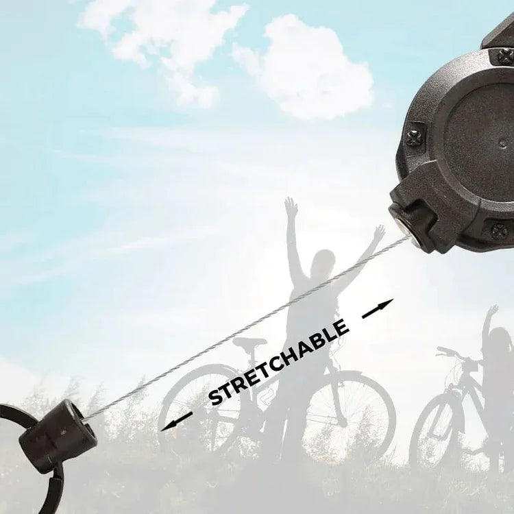 Durable Keychain with Retractable Reel for Keys and ID Cards