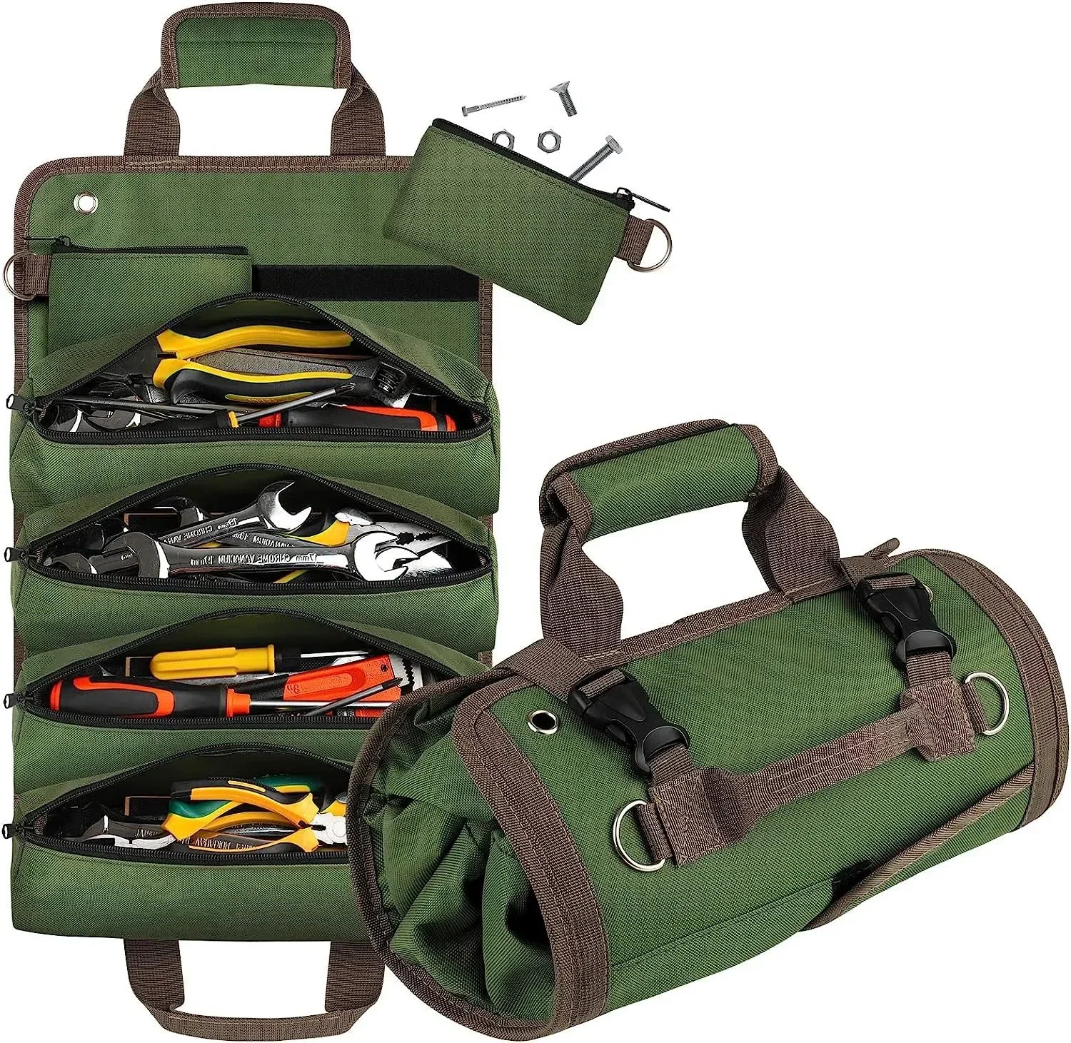 Durable Tool Organizer Bag with Roll-Up Design