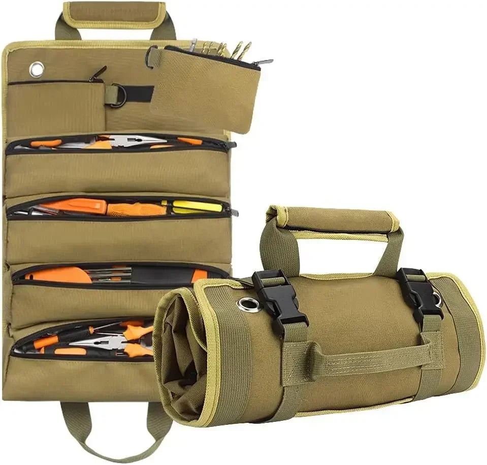 Durable Tool Organizer Bag with Roll-Up Design