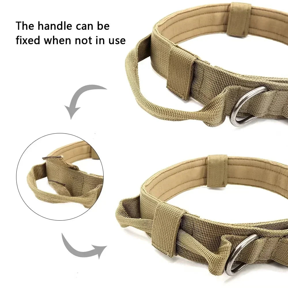 Tactical Dog Collar with Control Handle - Military-Grade Design