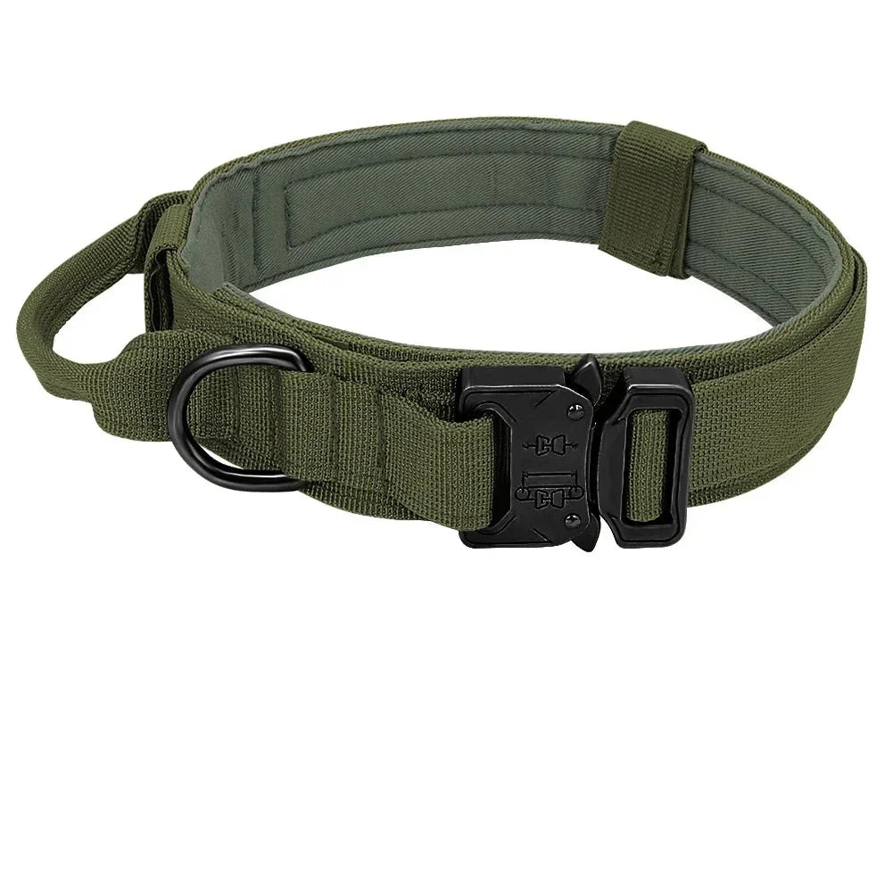 Tactical Dog Collar with Control Handle - Military-Grade Design