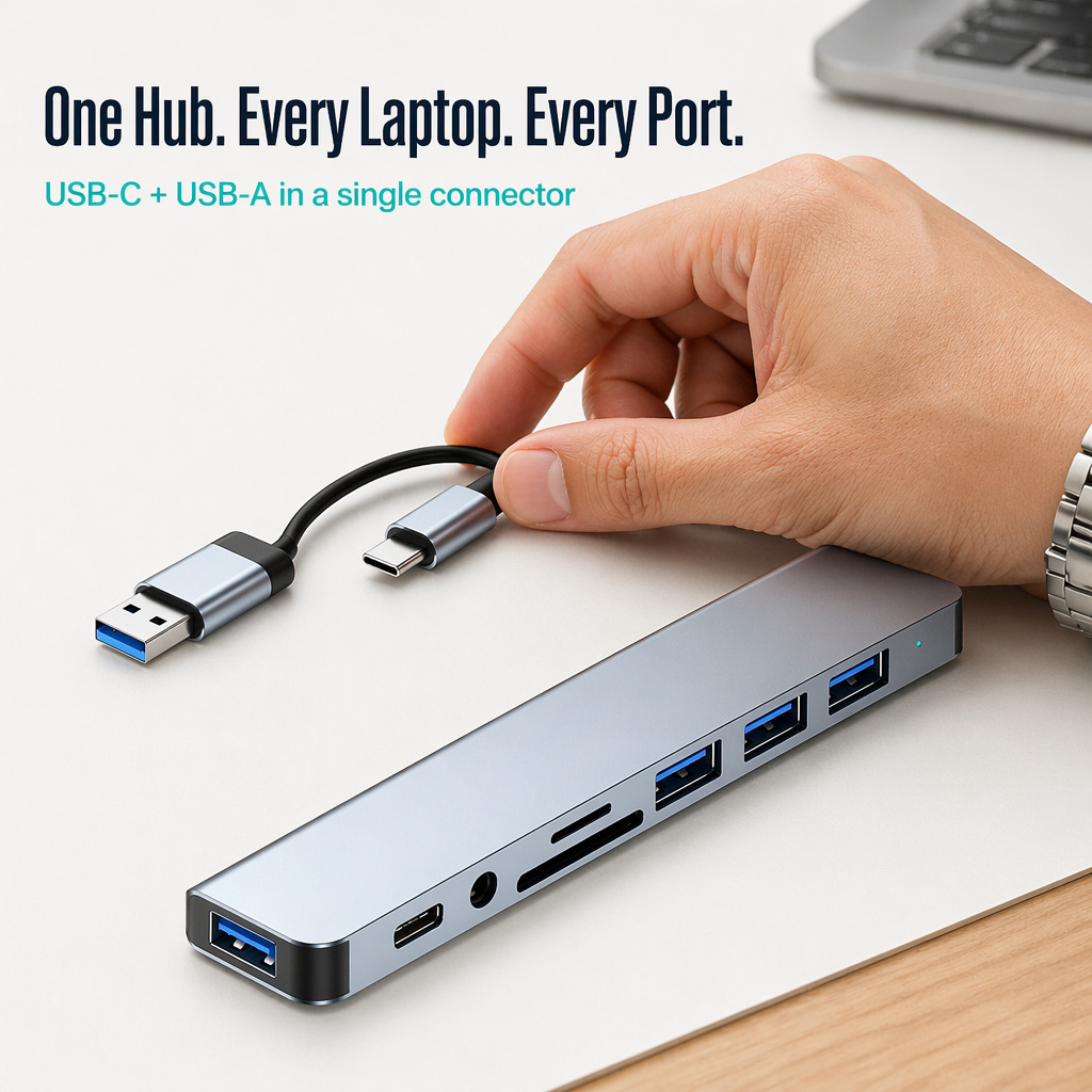 RamixPro™ — Plug In Everything With One Hub and End the Dongle Mess