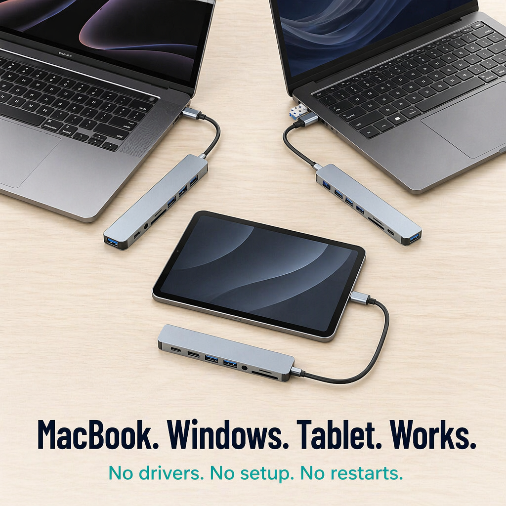 RamixPro™ — Plug In Everything With One Hub and End the Dongle Mess