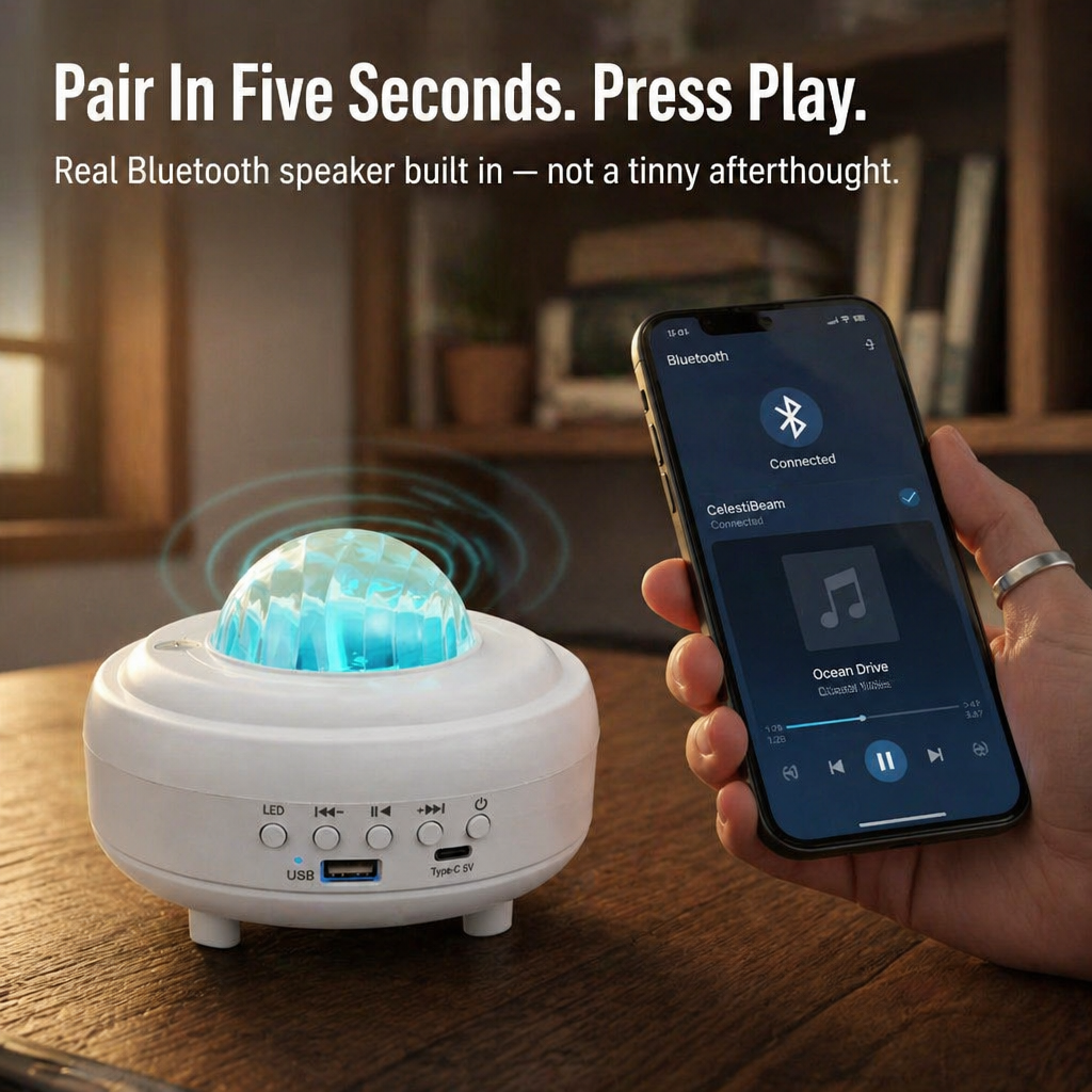 CelestiBeam™ — Drift Off Under Aurora Waves Without Leaving Your Bed