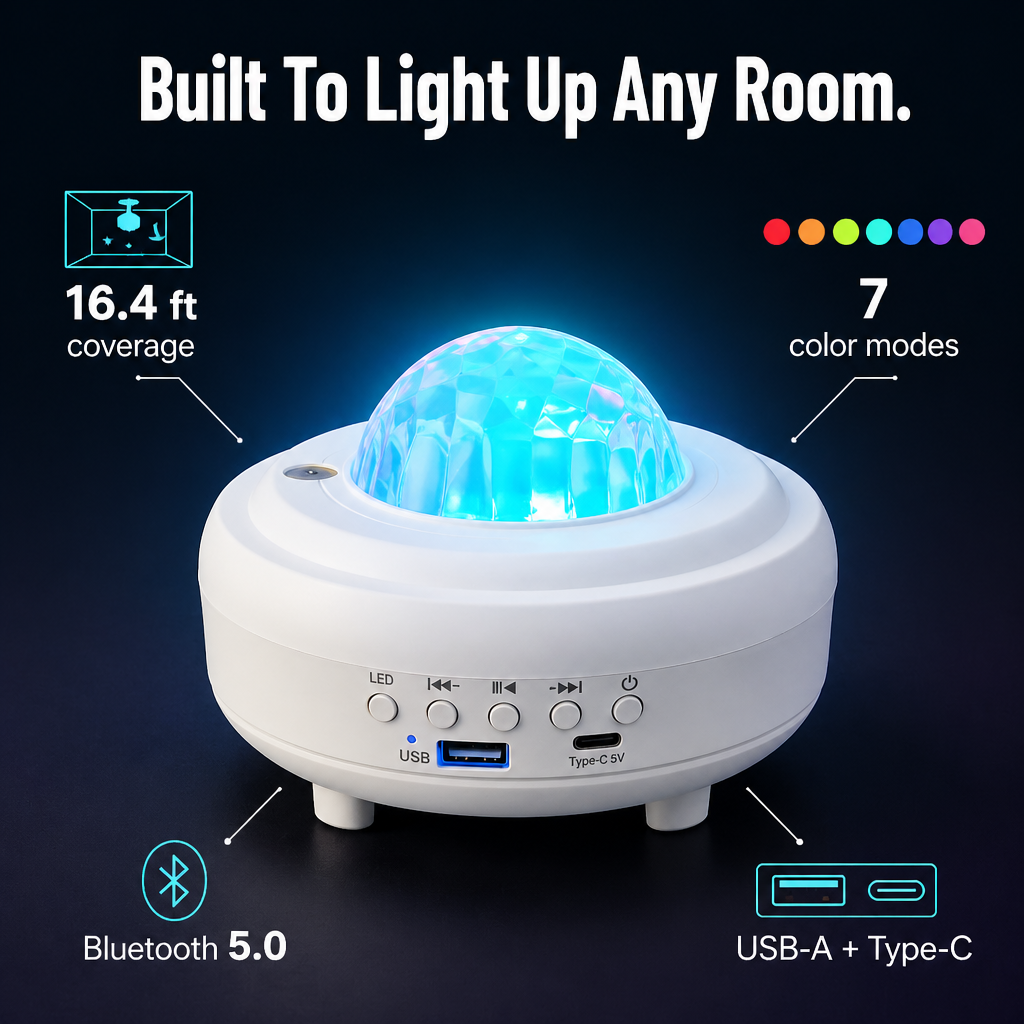 CelestiBeam™ — Drift Off Under Aurora Waves Without Leaving Your Bed