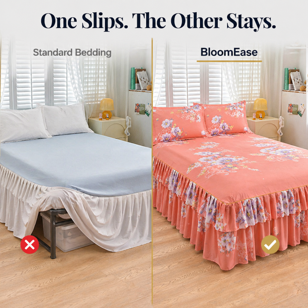 BloomEase™ — Drape Your Bed in Painterly Blooms from Sheet to Floor