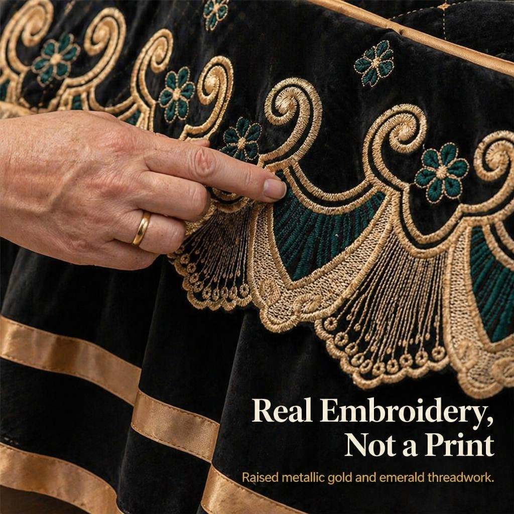 RamvoaLuxe™ — Drape Your Bed in Embroidered Lace and Gilded-Ribbon Hotel-Suite Glamour