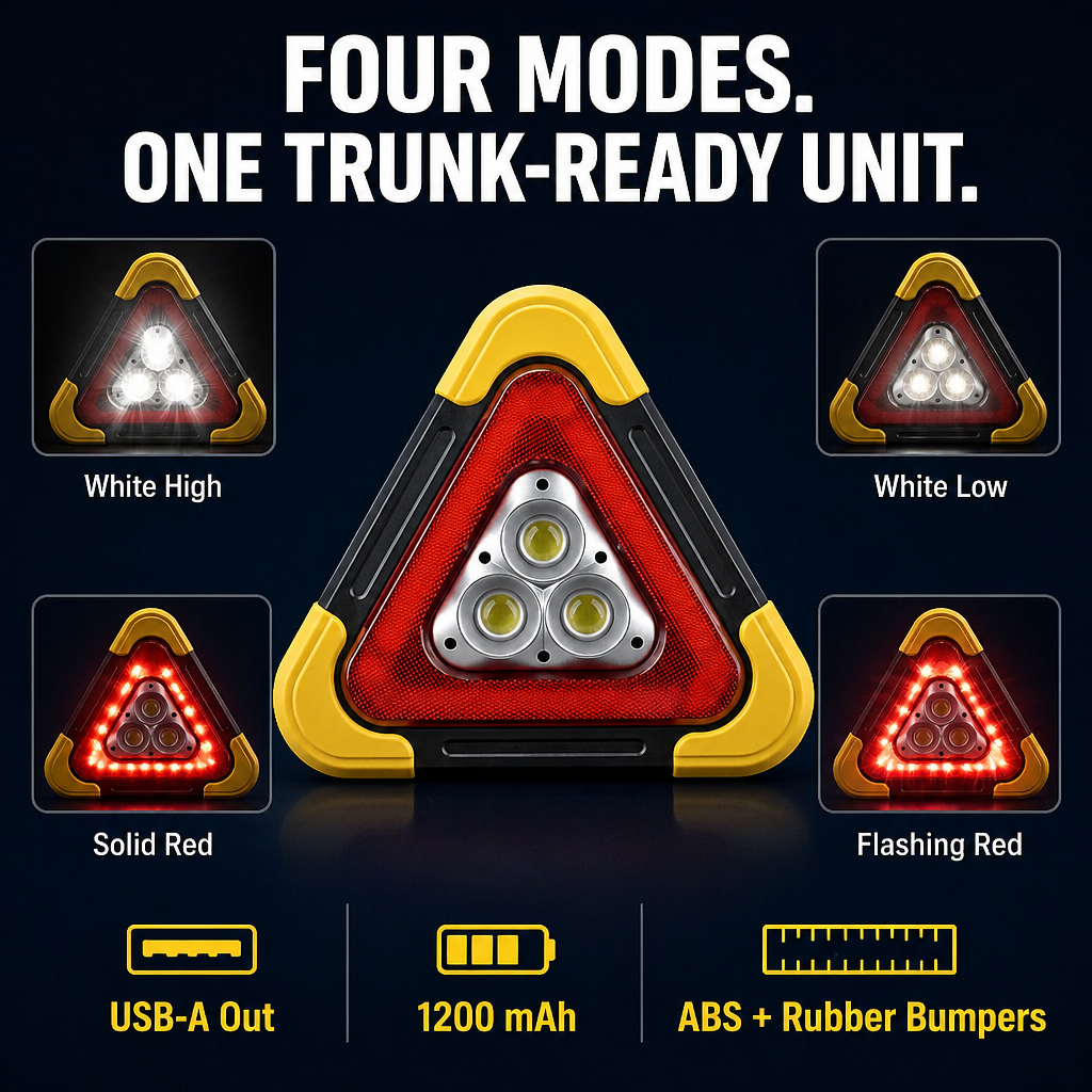 BlazeGuard™ — Light the Dark, Warn the Road & Keep Your Phone Alive