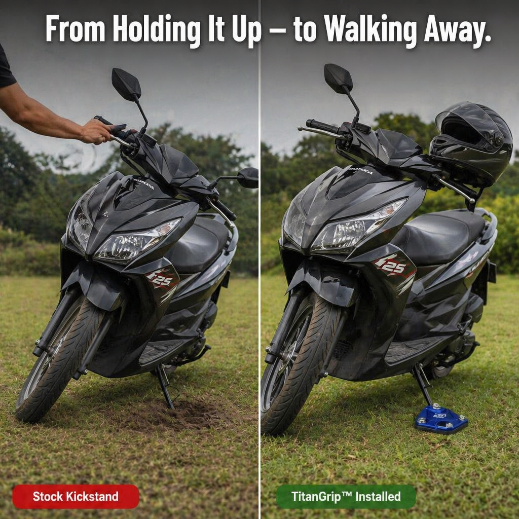 TitanGrip™ — Never Worry About Your Bike Tipping on Soft Ground Again