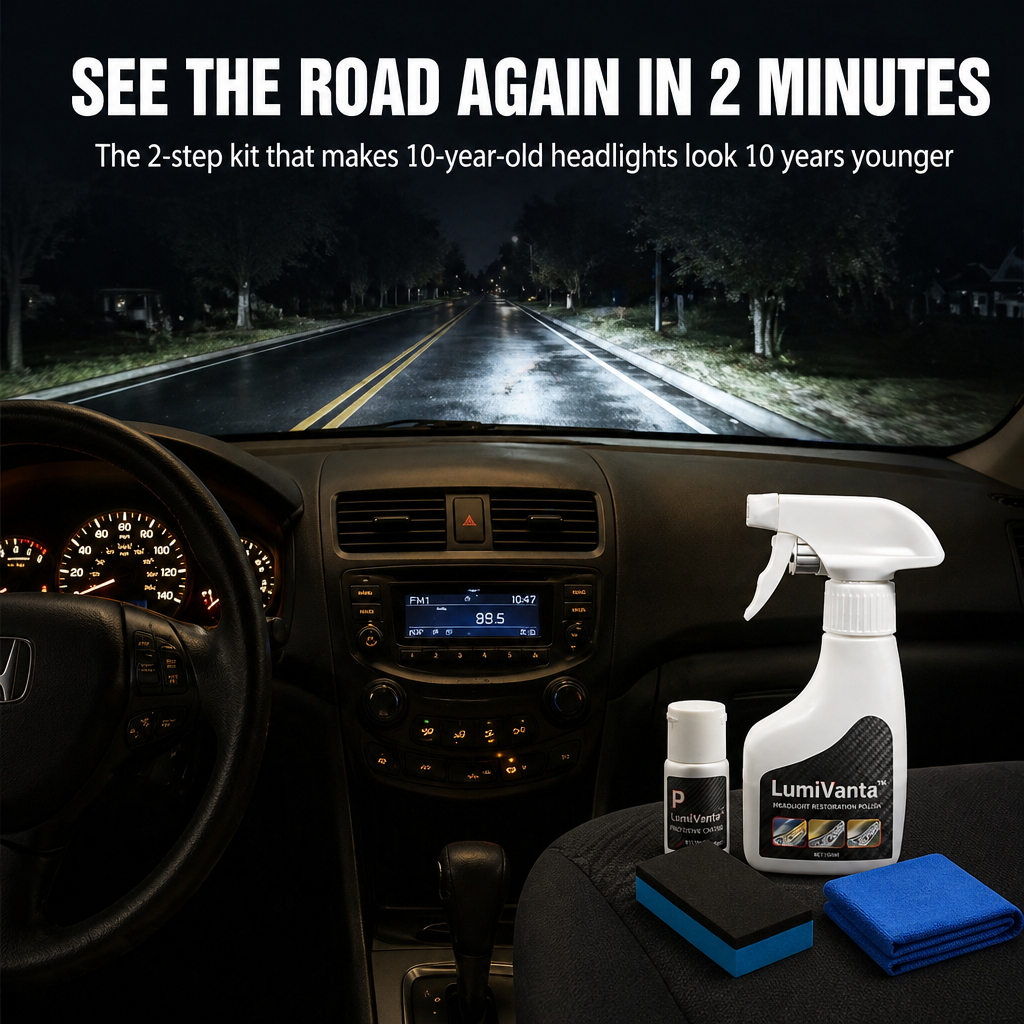 LumiVanta™ — Strip Yellow Haze & Seal Headlights Crystal-Clear in 2 Minutes