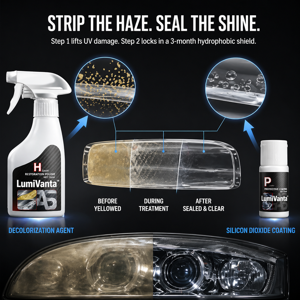 LumiVanta™ — Strip Yellow Haze & Seal Headlights Crystal-Clear in 2 Minutes