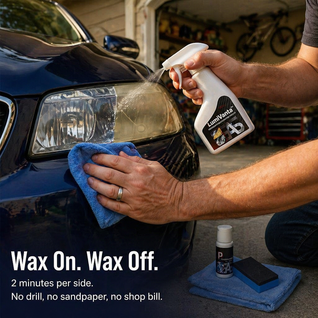 LumiVanta™ — Strip Yellow Haze & Seal Headlights Crystal-Clear in 2 Minutes