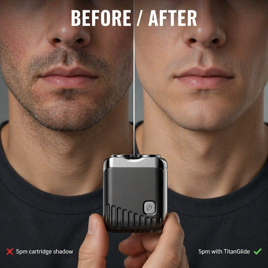TitanGlide™ — Get a Sharp, Skin-Safe Shave That Fits in Your Pocket