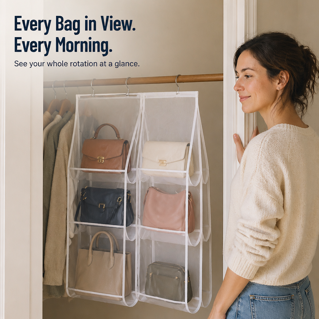ClariPouch™ — Find Every Handbag in a Flash and Reclaim Clutter-Free Calm