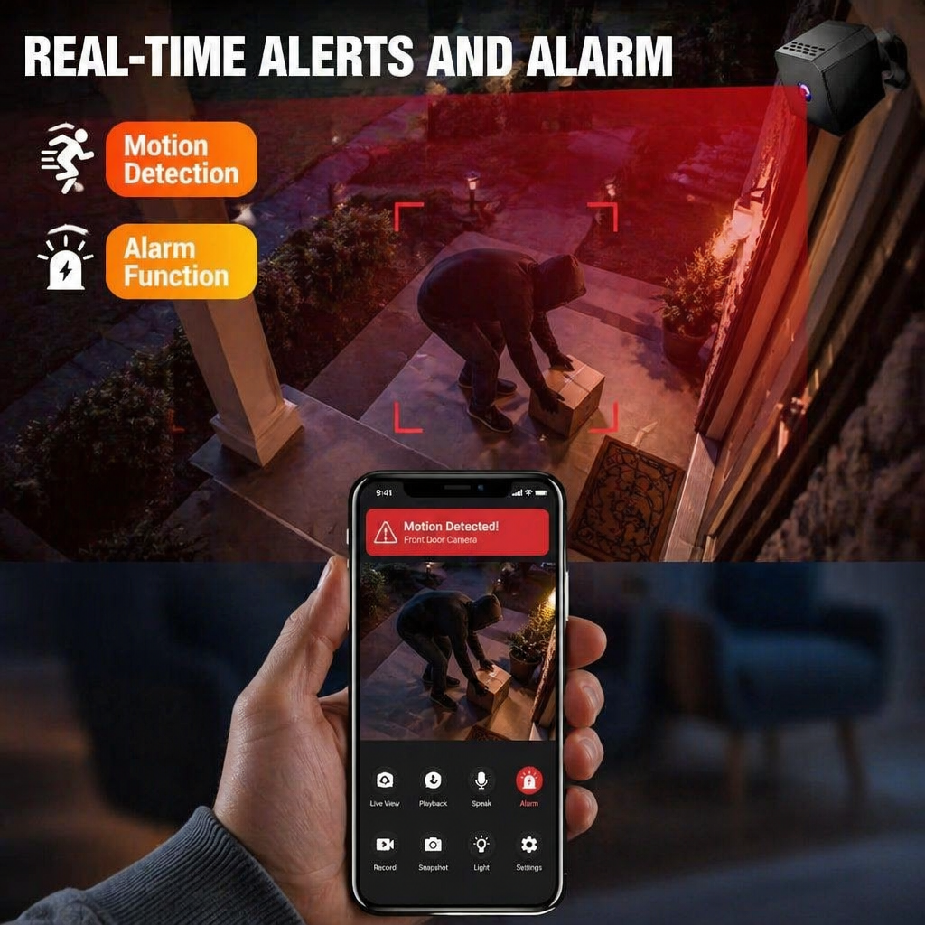 Zoomora™ Mini Cam — See Every Room Day or Night, From Anywhere