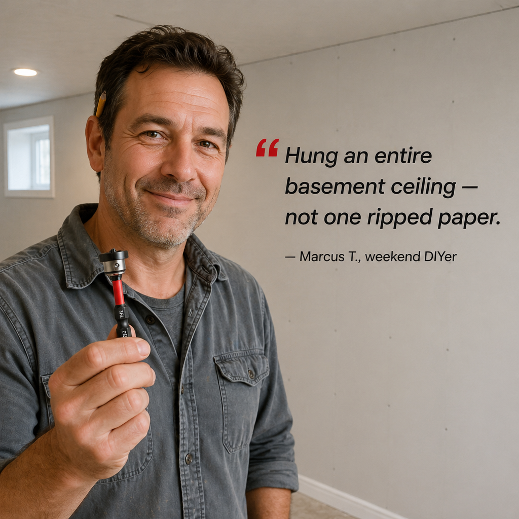 TitanDrive™ — Sink Every Drywall Screw Flush Without Cam-Out or Torn Paper