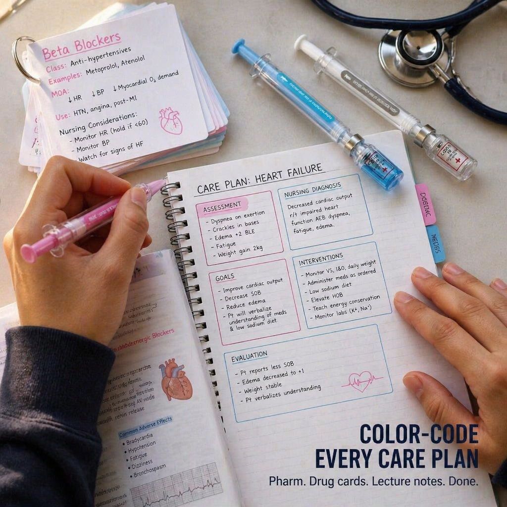 VibeSyringe™ — Color-Code Every Care Plan, Drug Card & Lecture Note With Buttery Smooth Ink