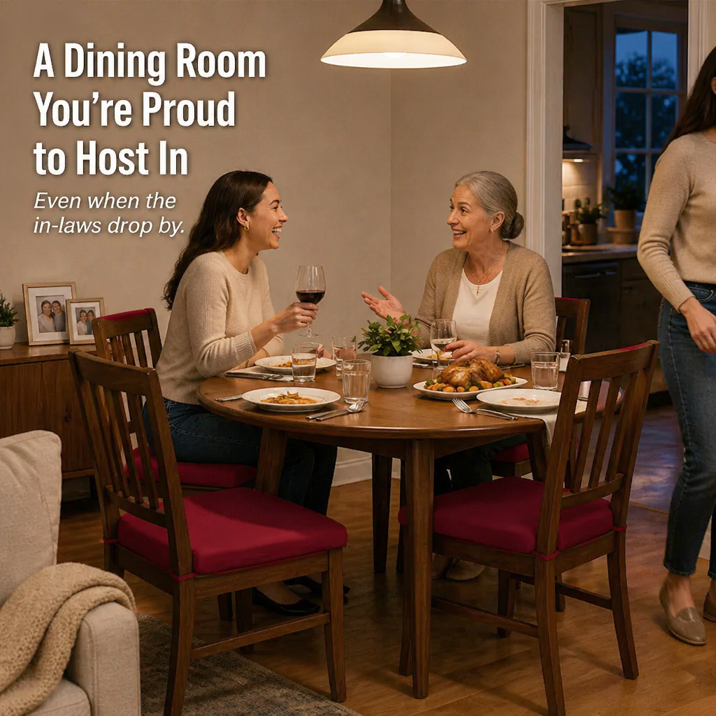 Velaria™ Dining Chair Seat Covers — Hide Stains and Refresh Old Chairs in Minutes