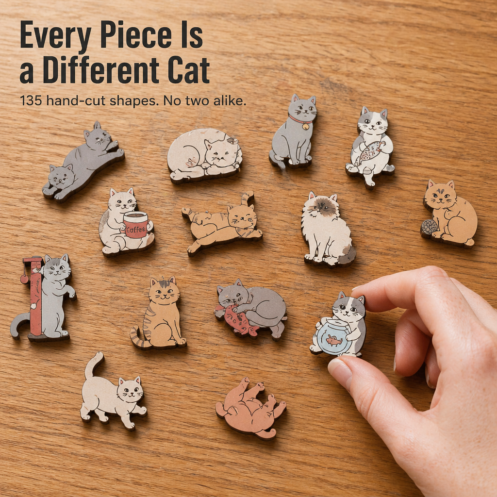 AristoCat™ — Piece Together a Cat-Shaped Puzzle You'll Hang on the Wall