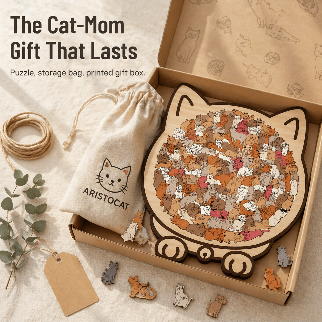 AristoCat™ — Piece Together a Cat-Shaped Puzzle You'll Hang on the Wall