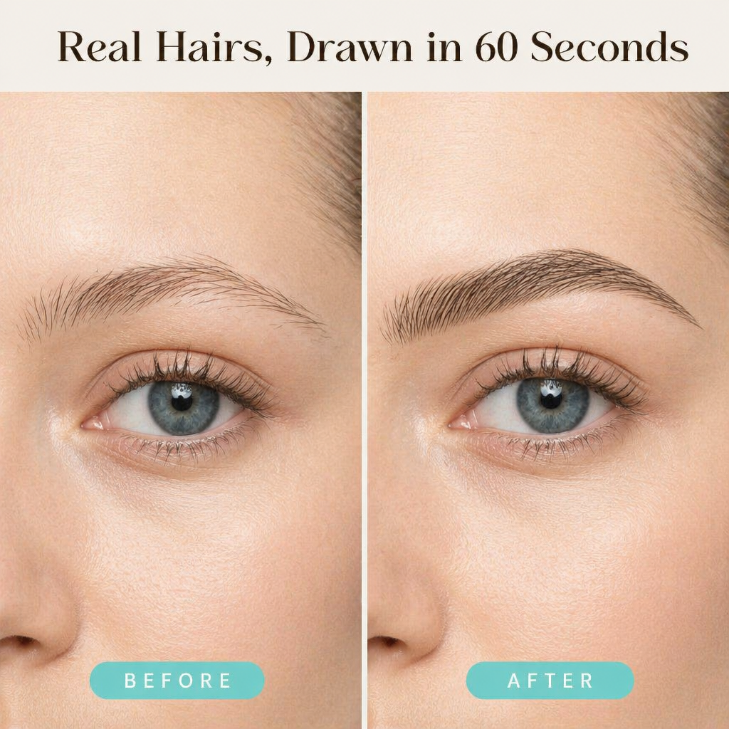 BrowLuxe™ — Sketch Hair-Like Brows in 60 Seconds with 4-Prong Microblade Tip