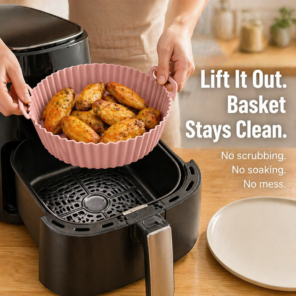 CrispaMat™ — Catch the Grease and Skip the Air Fryer Scrub Forever