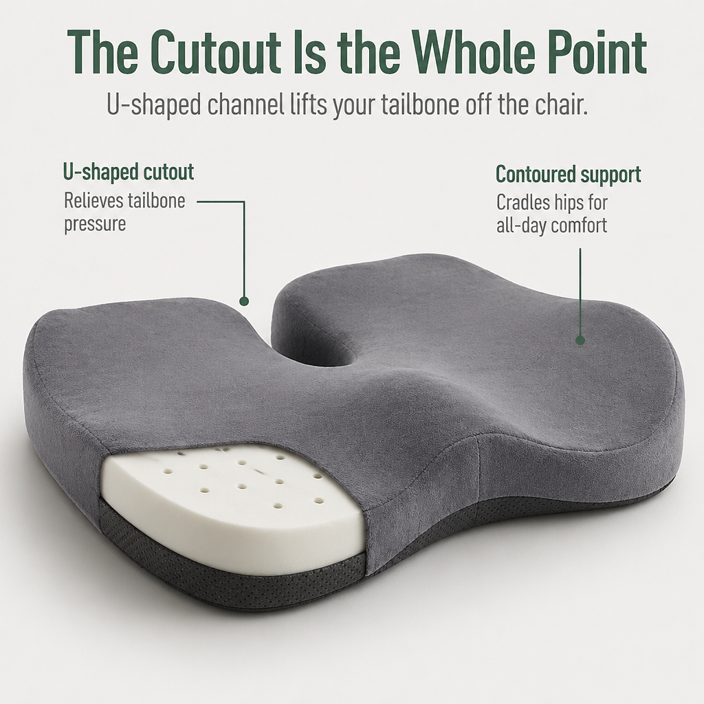 BackEase™ — Experience All-Day Freedom From Tailbone Pain With Heavenly Support