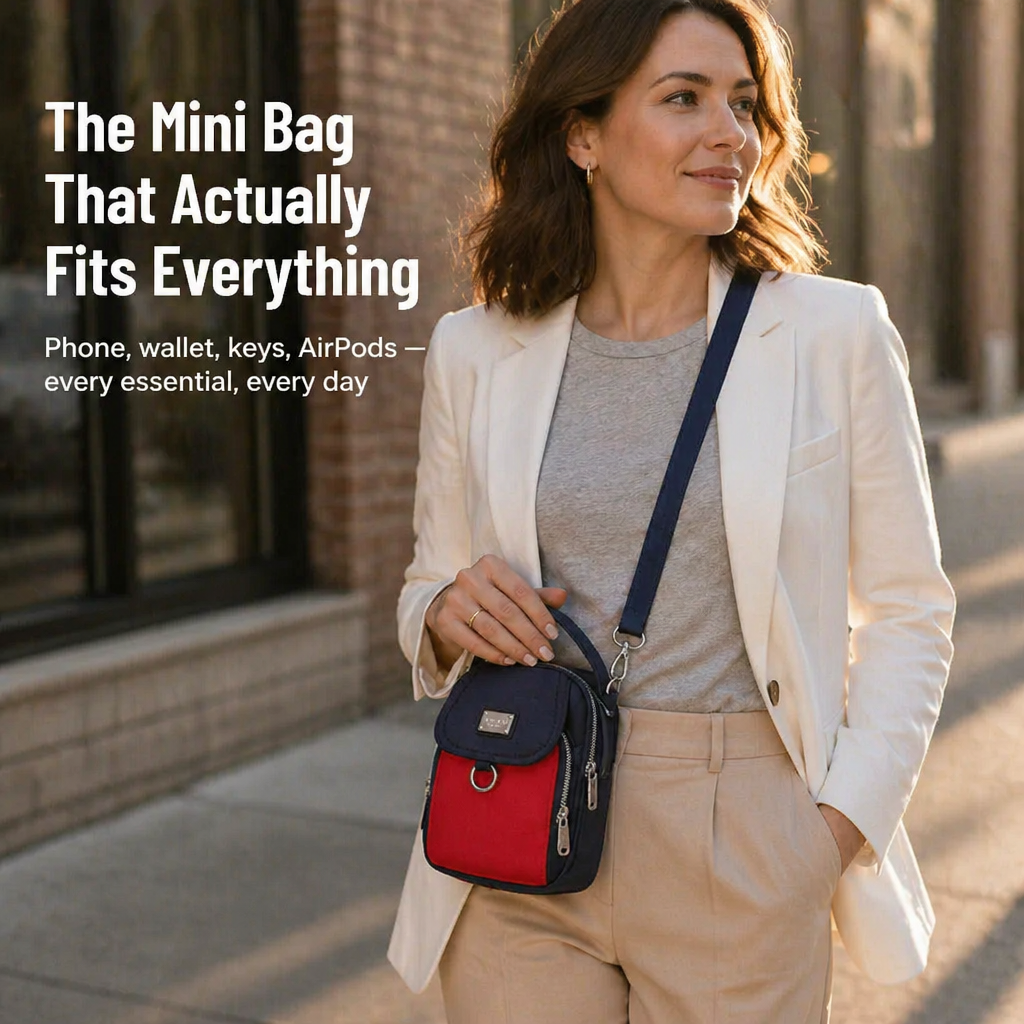 VeloStride™ Mini Crossbody — Carry Your Phone, Wallet & Keys Through Any Weather