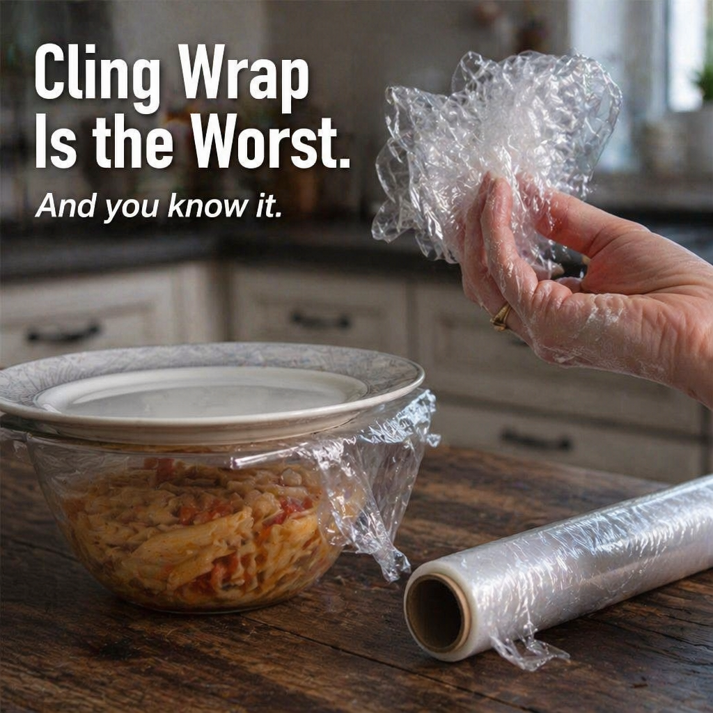 FreshWrapPro™ — Cover Any Bowl in One Stretch and Skip the Cling-Wrap Fight