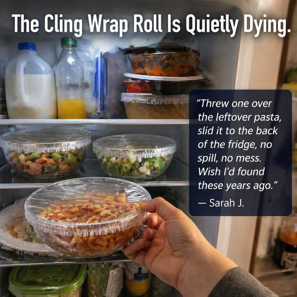 FreshWrapPro™ — Cover Any Bowl in One Stretch and Skip the Cling-Wrap Fight