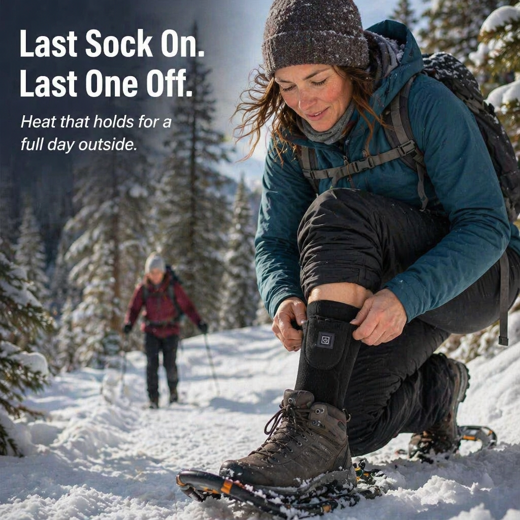 SolaceHeat™ Socks — Click Through 3 Heat Levels And Forget Frozen Toes