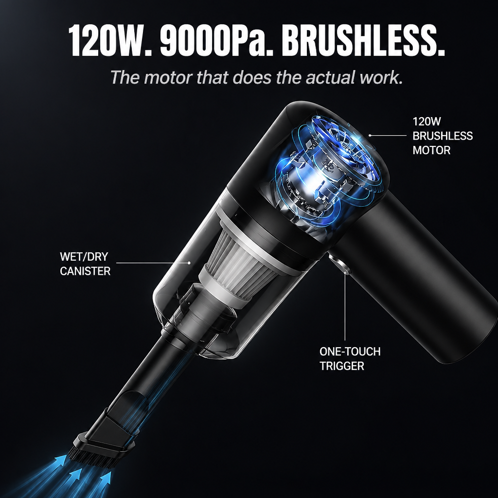 AirSculpt™ Cordless Master — Lift Crumbs, Dust & Pet Hair From Every Hidden Corner | 9000Pa Suction