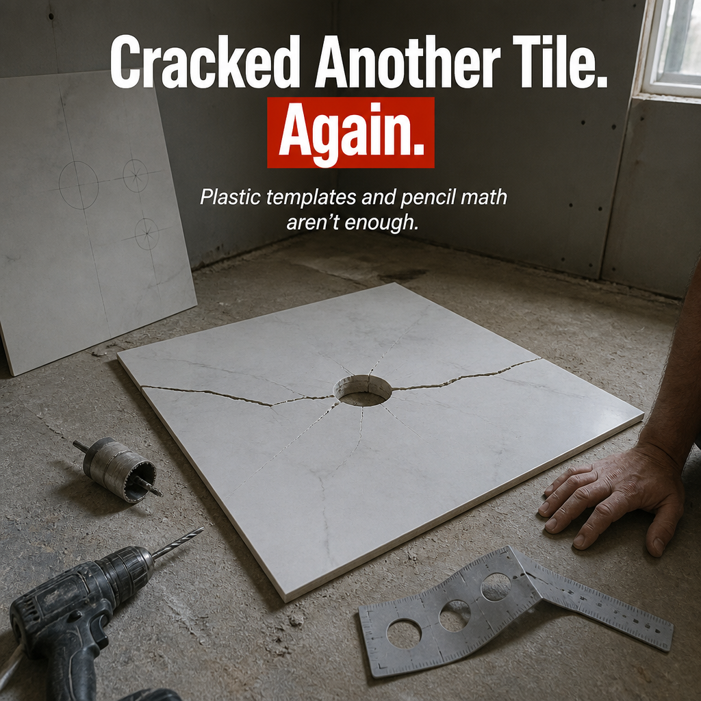 PrecisionPivot™ Tile Hole Locator — Mark Pipe & Outlet Holes Without Cracking a Single Tile