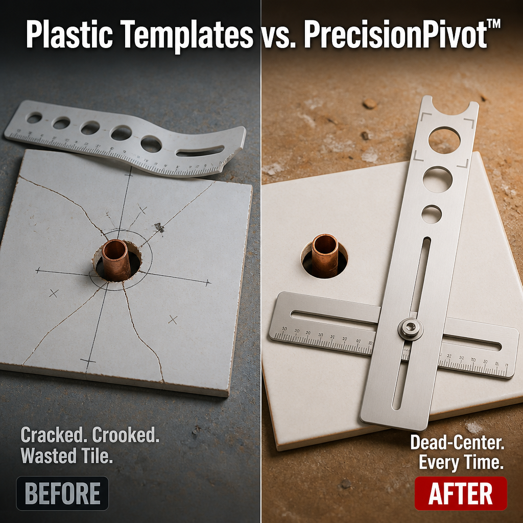 PrecisionPivot™ Tile Hole Locator — Mark Pipe & Outlet Holes Without Cracking a Single Tile