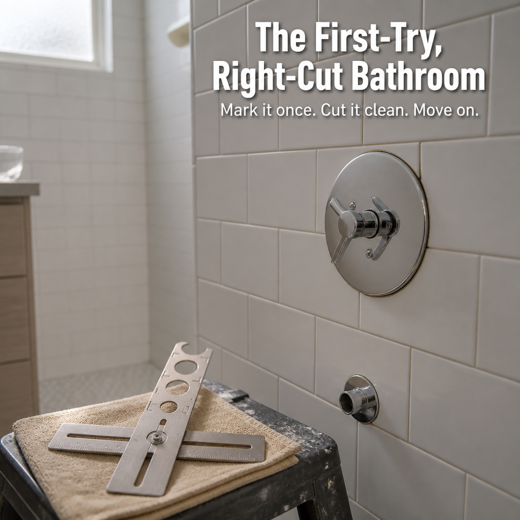 PrecisionPivot™ Tile Hole Locator — Mark Pipe & Outlet Holes Without Cracking a Single Tile