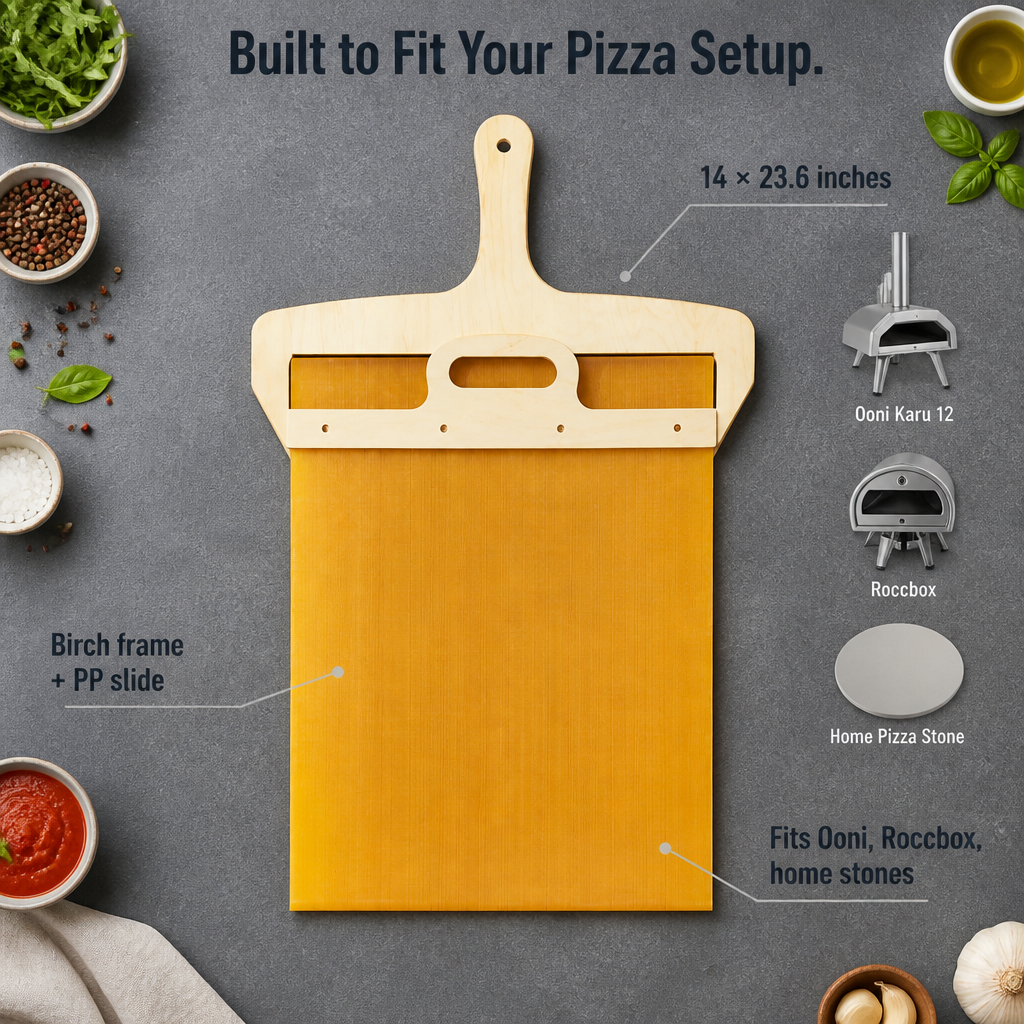 ArtisanoSlide™ — Slide Every Pizza Onto Your Stone Without Sticking or Spilling