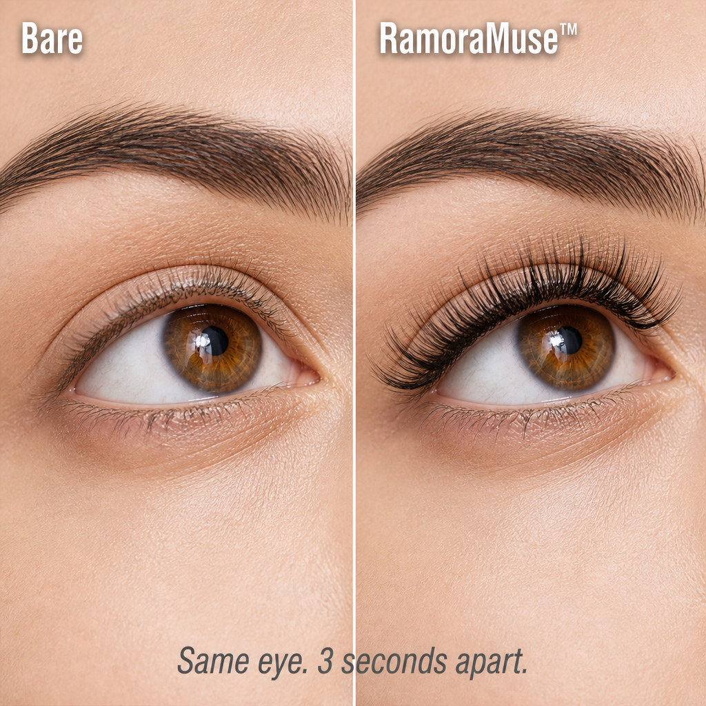 RamoraMuse™ — Press On Full Lashes in 3 Seconds Without Glue or Magnets