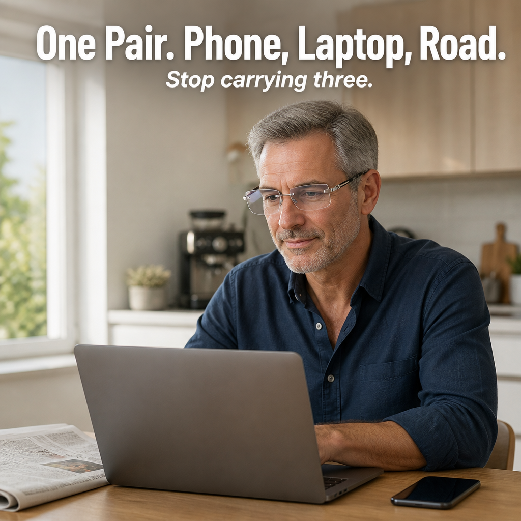 BluCera™ — Read, Drive & Scroll Sharply With One Lightweight Pair