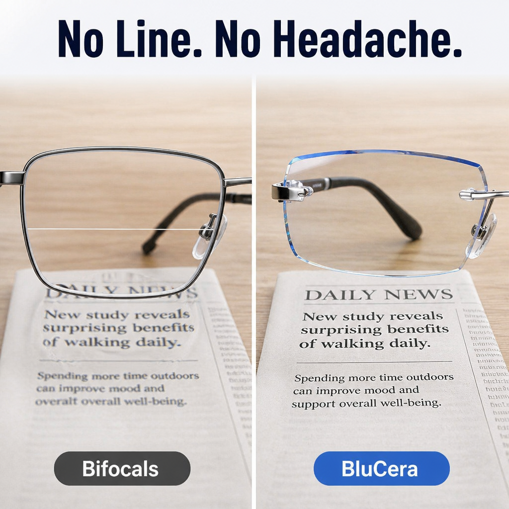BluCera™ — Read, Drive & Scroll Sharply With One Lightweight Pair